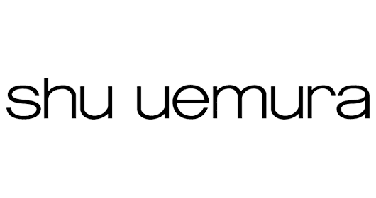 shu uemura logo in sleek, black font on a transparent background.